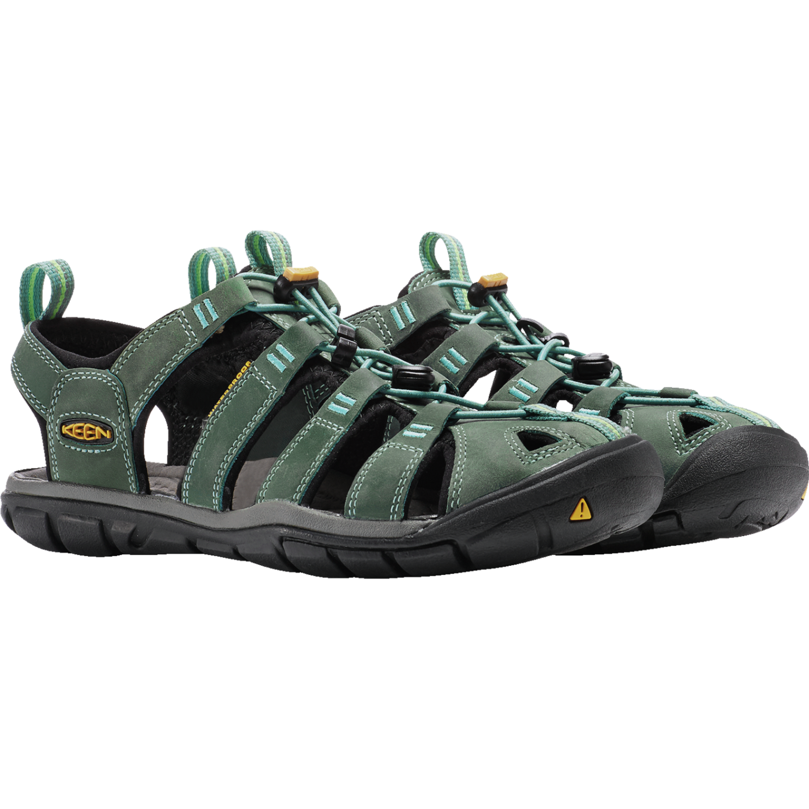 KEEN W Clearwater CNX Leather Trekkingsandalen in GRÜN