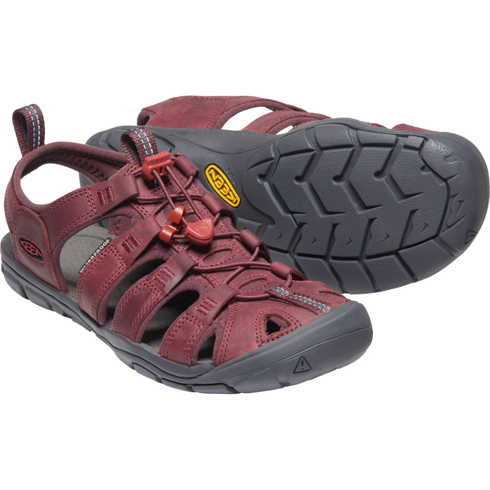 KEEN W Clearwater CNX Leather Trekkingsandalen in ROT