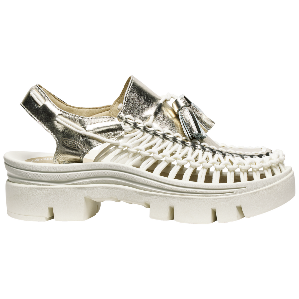 KEEN A Uneek PLT Tassell Freizeitsandalen in WEISS