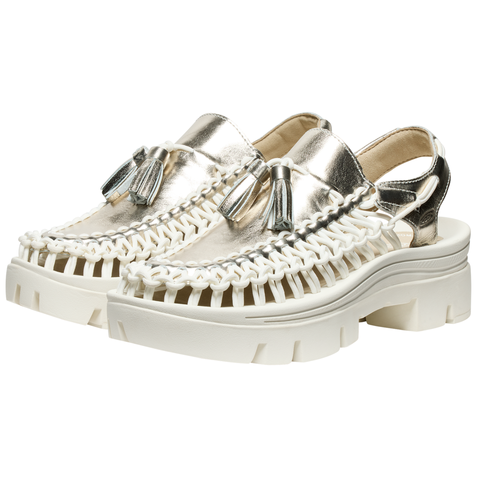 KEEN A Uneek PLT Tassell Freizeitsandalen in WEISS