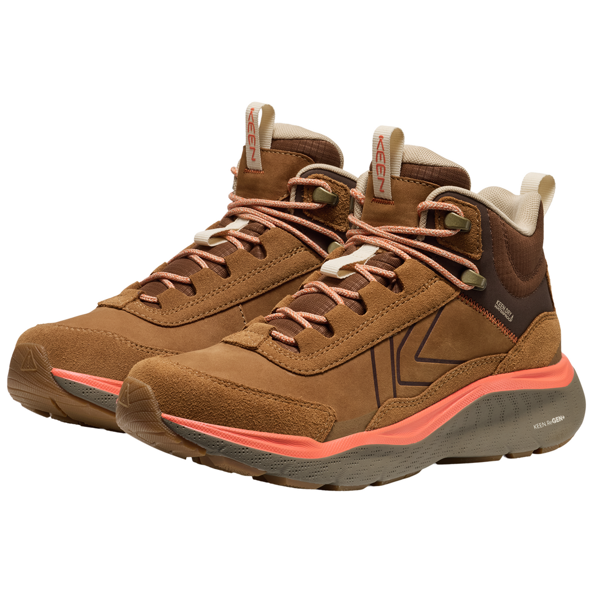 KEEN W Leiki Leather Mid WP Wander-/Trekkingschuhe halbhoch in BRAUN