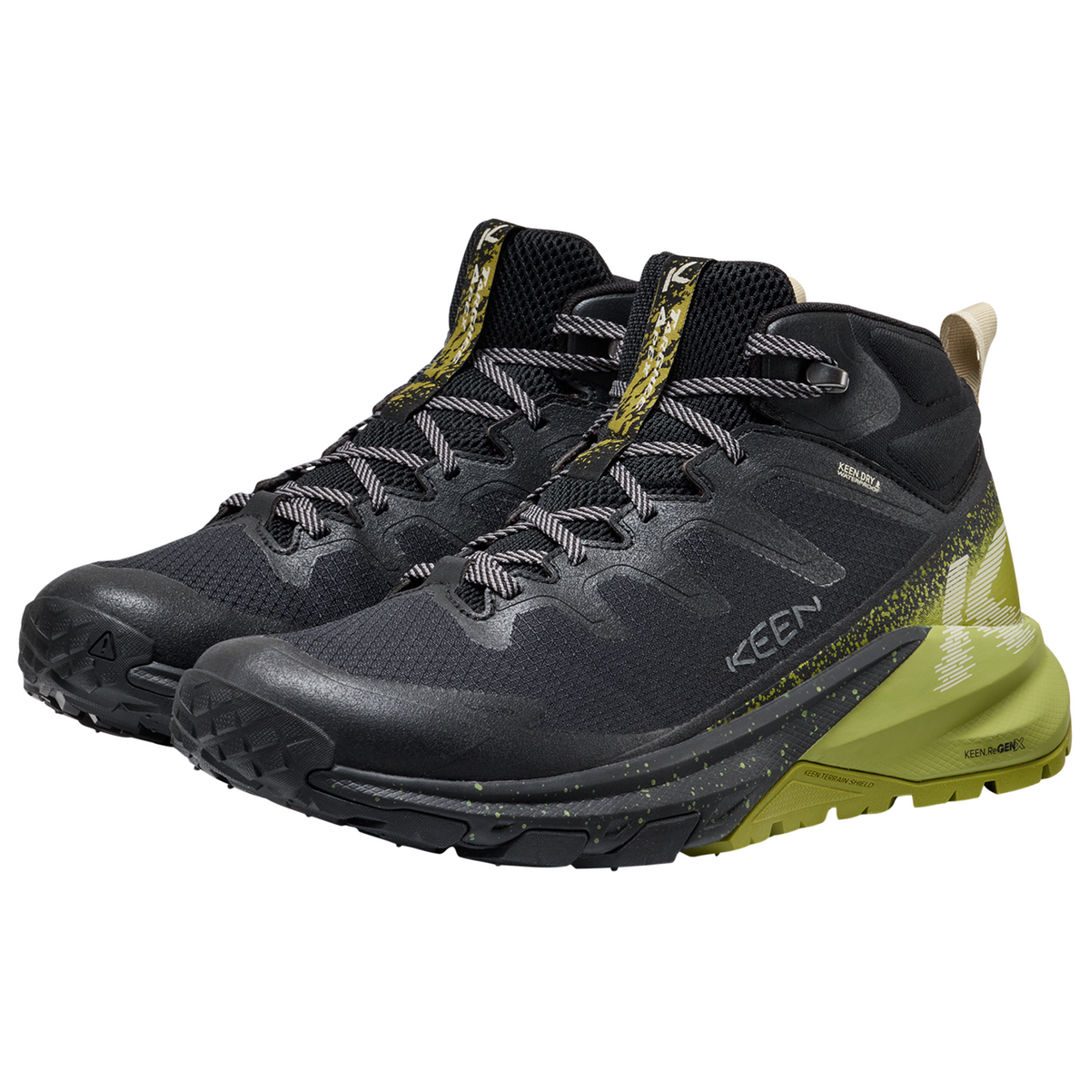 KEEN M Targhee Apex Mid WP Wander-/Trekkingschuhe halbhoch in SCHWARZ