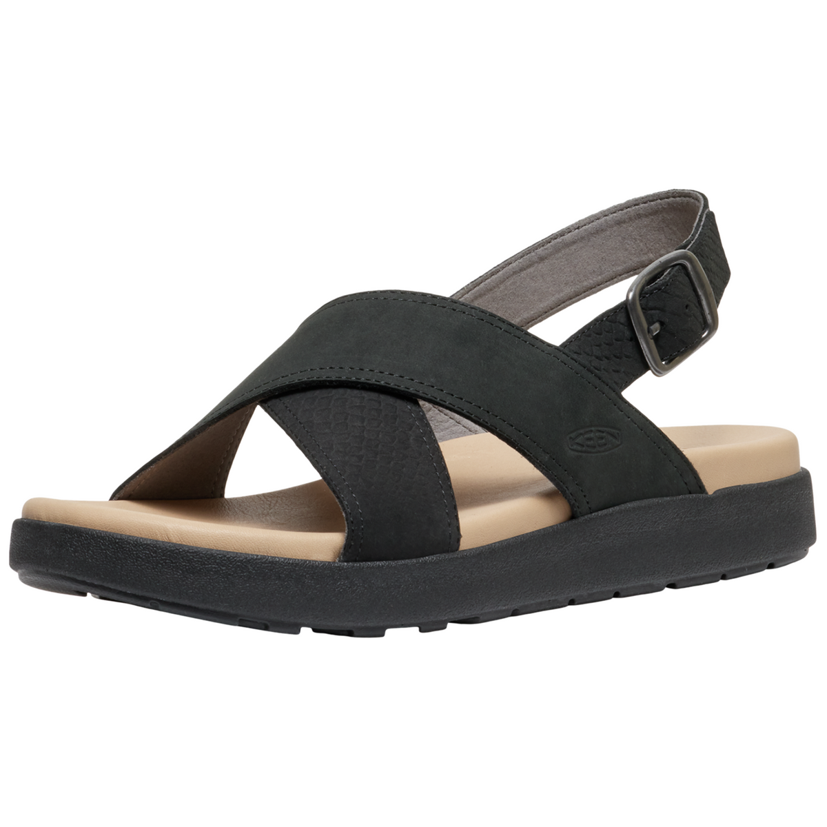 KEEN W Elle Luxe Cross Strap Freizeitsandalen in SCHWARZ