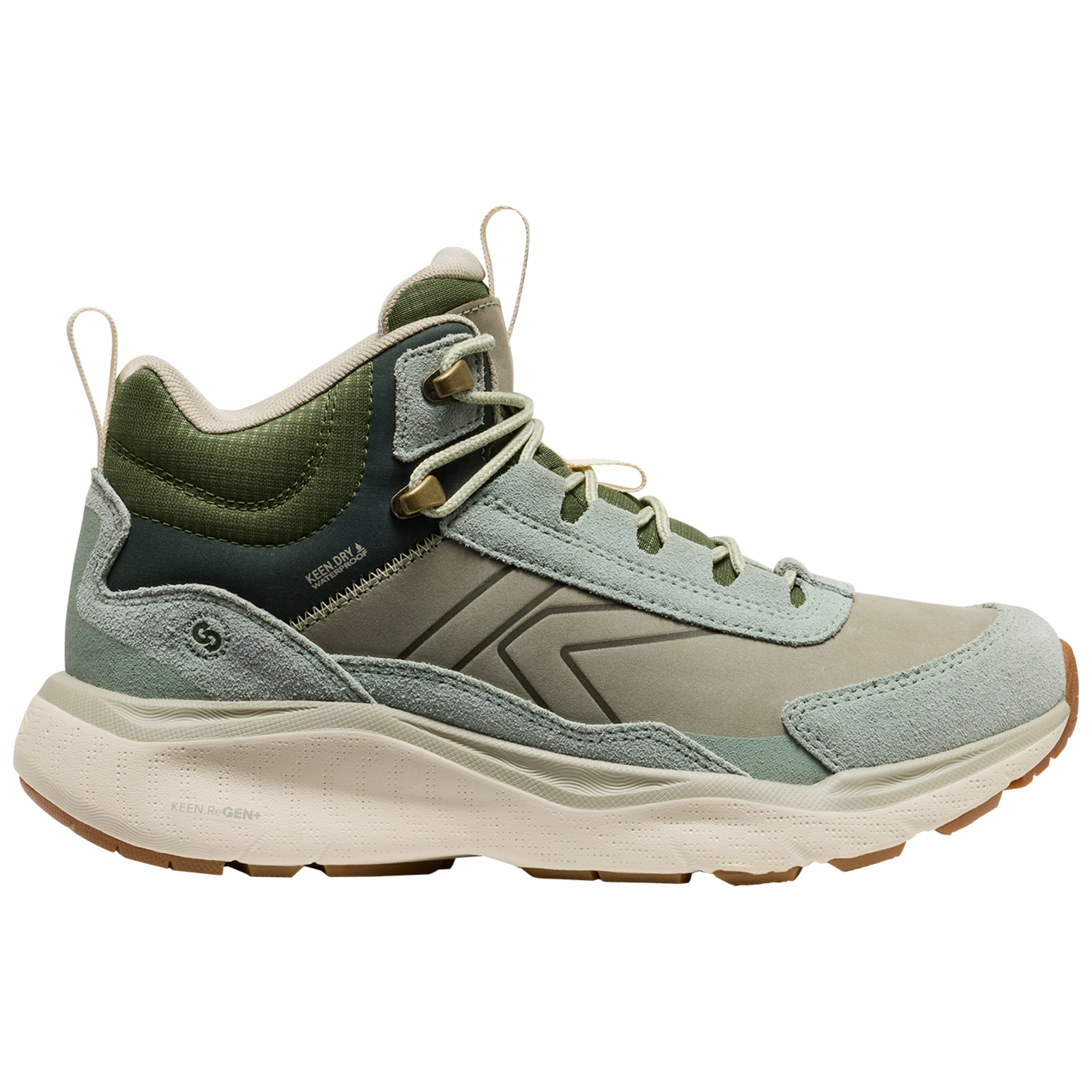 KEEN W Leiki Leather Mid WP Wander-/Trekkingschuhe halbhoch in GRÜN