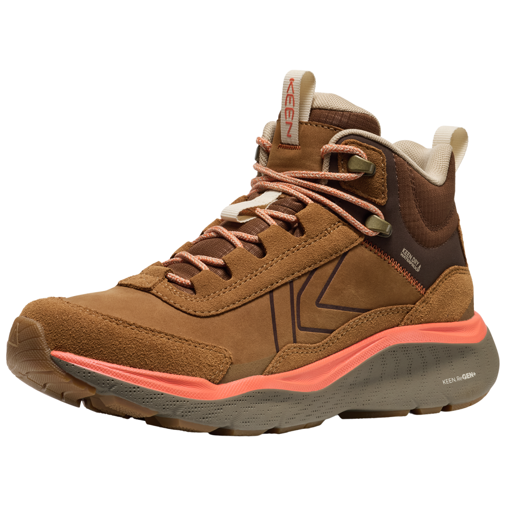 KEEN W Leiki Leather Mid WP Wander-/Trekkingschuhe halbhoch in BEIGE