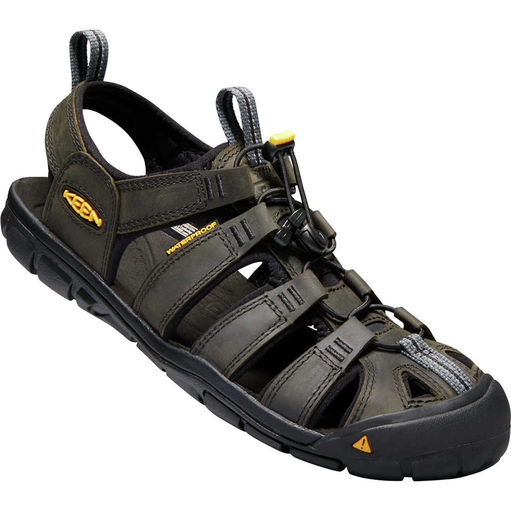 KEEN M Clearwater CNX Leather Trekkingsandalen in SCHWARZ